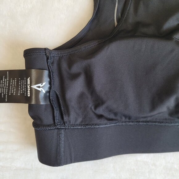 VEYND | V-Sculpt Graphic High Neck Sports Bra - Black - Picture 5 of 12